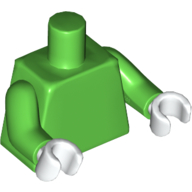 Torso, Bright Green Arms, White Hands [Plain] Hellgrün