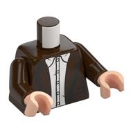 Torso, Dark Brown Jacket, Dark Blue trim, White Shirt print, Dark Brown Arms, Light Nougat Hands Dark Brown