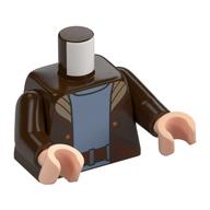 Torso, Jacket, Dark Tan Collar, Sand Blue Shirt, Reddish Brown Belt print, Dark Brown Arms, Light Nougat Hands Dark Brown