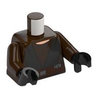 Torso, Jedi Robe, Black Lapels Dark Brown Belt print, Dark Brown Arms, Black Hands Dark Brown