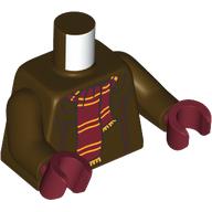 Torso, Jacket, Hoodie, Dark Red/Yellow Scarf print, Dark Brown Arms, Dark Red Hands Dark Brown