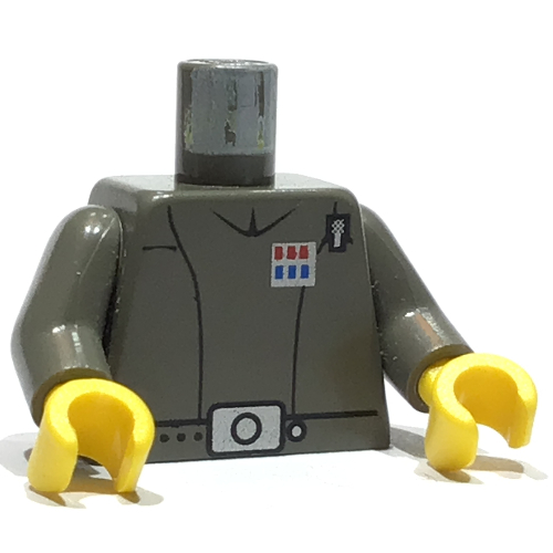 Torso Imperial Officer Uniform Print, Dark Gray Arms, Yellow Hands Dunkelgrau