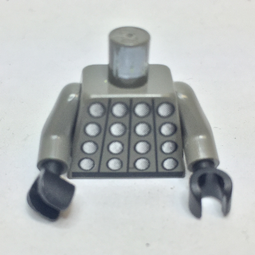 Torso Soccer Goalie Studded Armor / '1' on Back Print, Dark Gray Arms, Black Hands Dunkelgrau