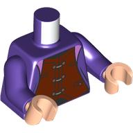 Torso, Jacket, Reddish brown Tunic, Clasps print, Dark Purple Arms, Light Nougat Hands Dark Purple
