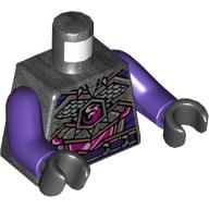 Torso Armor, Pearl Titanium Panels, Dark Purple Trim, Dark Pink Crystal print, Dark Purple Arms, Black Hands Perltitan