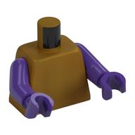 Torso, Dark Purple Arms and Hands [Plain] Perlgold