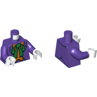 Torso Jacket, Orange Shirt, Green Bow Print (The Joker), Dark Purple Arms, White Hands Dunkellila