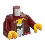 Torso, jacket, Gold Trim, Chain, White Shirt print, Dark Red Arms, Yellow Hands Dark Red
