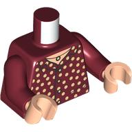 Torso, Shirt, Light Nougat Dots, Black Necklace print, Dark Red Arms, Light Nougat Hands Dark Red