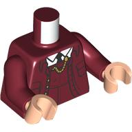 Torso, Conductor, Jacket, Gold Watch Chain, White Shirt, Black Tie print, Dark Red Arms, Light Nougat Hands Dark Red