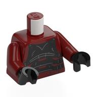Torso, Black Chest Armor, Straps/Arms print, Dark Red Arms, Black Hands Dark Red