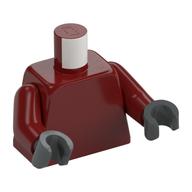 Torso, Dark Red Arms, Dark Bluish Gray Hands [Plain] Dunkelrot