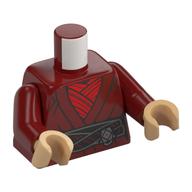Torso, Robe, Red Shirt, Black Sash print, Dark Red Arms, Warm Tan Hands Dark Red