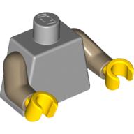 Torso, Dark Tan Arms, Yellow Hands [Plain] Hellblaugrau