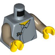 Torso Robes with Clasp Print, Dark Tan Arms, Yellow Hands Sand Blue