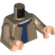 Torso, Jacket, Dark Blue Sweater, White Shirt print, Dark Tan Arms, Light Nougat Hands Dunkelbeige