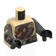 Torso Armor, Reddish Brown Panels, Dark Brown Strap, Mud Stains Print, Dark Bluish Gray Arms, Black Hands in 