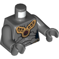 Torso Armor, Large Gold Collar Print (Geonosian Zombie), Dark Bluish Gray Arms, Dark Bluish Gray Hands Dunkelblaugrau