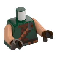 Torso, Pixelated Reddish Brown/Dark Orange Strap, White Bone print, Nougat Arms, Dark Brown Hands Dark Green