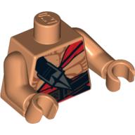 Torso Muscles, Red Sash and Ceremonial Knife Print, Nougat Arms and Hands Nougat