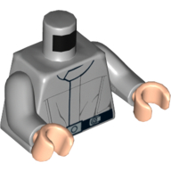Torso Imperial Crew Uniform with Black Belt Print, Light Bluish Gray Arms, Light Nougat Hands Light Bluish Gray