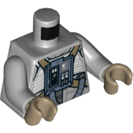Torso Rebel Sandspeeder Pilot Flight Suit Print, Light Bluish Gray Arms, Dark Tan Hands Hellblaugrau