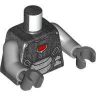 Torso, War Machine Armor, Red Arc Reactor print, Light Bluish Gray Arms, Dark Bluish Gray Hands Perltitan