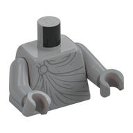 Torso, Statue, Robe/Toga, Button print, Light Bluish Gray Arms and Hands Light Bluish Gray