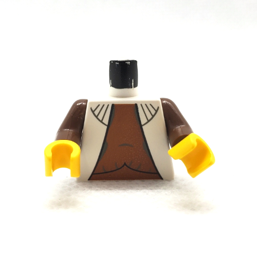 Torso Vest with Dark Orange Shirt Print (Leia), Brown Arms, Yellow Hands Weiß