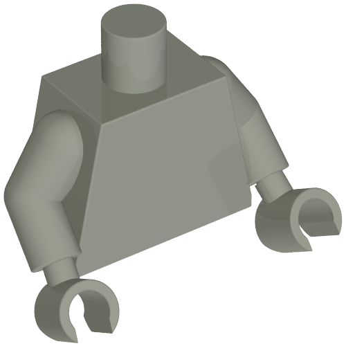 Torso, Light Gray Arms and Hands [Plain] Hellgrau