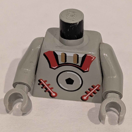 Torso Astrobot Print, Light Gray Arms and Hands Hellgrau
