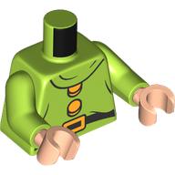 Torso, Black Belt, Bright Light Orange Belt Buckle, Buttons print, Lime Arms, Light Nougat Hands Limette