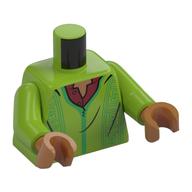 Torso, Poncho, Green Motive, Trim, Dark Red Shirt, Chest print, Lime Arms, Medium Nougat Hands Lime