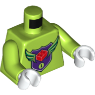 Torso MBA Level 1 Logo Print, Lime Arms, White Hands Lime