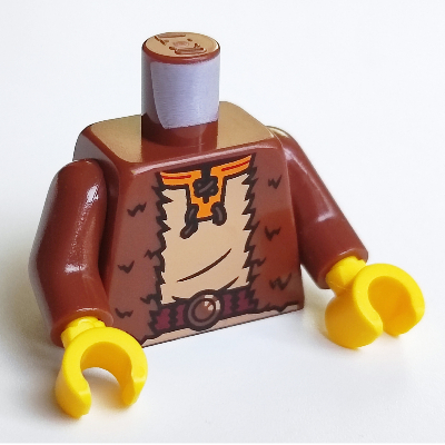 Torso, Fur, Dark Red Belt Print, Reddish Brown Arms, Yellow Hands Reddish Brown