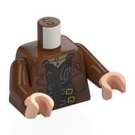 Torso, Coat, Dark Brown Vest, Clasps, Dark Tan Shirt print, Reddish Brown Arms, Light Nougat Hands Rotbraun
