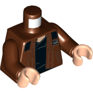 Torso Jacket, Black Undershirt Print, Reddish Brown Arms, Light Nougat Hands Reddish Brown