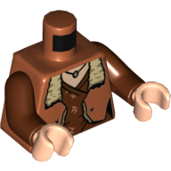 Torso Jacket, Tan Fur Collar, Reddish Brown Undershirt, Necklace Print, Reddish Brown Arms, Light Nougat Hands Dunkelorange