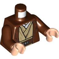 Torso, Robe, Tan Robes, Sand Blue Shirt, Reddish Brown Belt print, Reddish Brown Arms, Light Nougat Hands Rotbraun