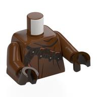 Torso, Jawa Robe, Dark Brown Straps print, Reddish Brown Arms, Dark Brown Hands Reddish Brown
