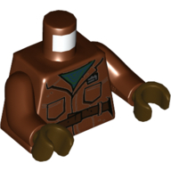 Torso Jacket, Dark Green Shirt, Dark Brown Belt print, Reddish Brown Arms, Dark Brown Hands Reddish Brown