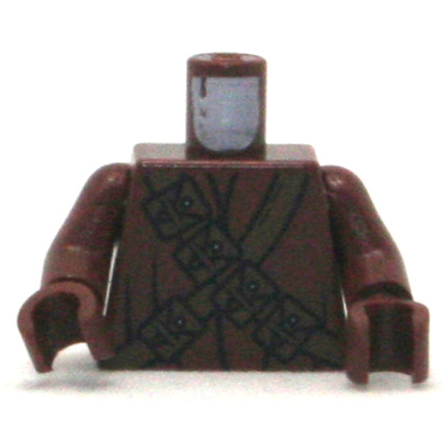 Torso Robe, Brown Cross Straps with Pouches Print (Jawa), Reddish Brown Arms and Hands Reddish Brown