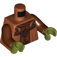 Torso Neimoidian Viceroy Robe Print, Reddish Brown Arms, Olive Green Hands Dark Orange
