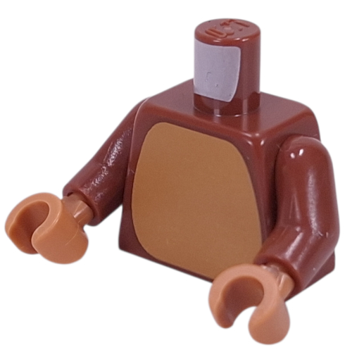Torso, Medium Nougat Chest, Reddish Brown Arms, Medium Nougat Hands Reddish Brown