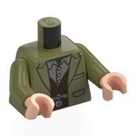 Torso, Jacket, Dark Brown Fest, Silver Chain, Dark Tan Shirt print, Olive Green Arms, Light Nougat Hands Olive Green