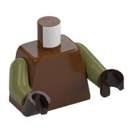 Torso, Olive Green Arms, Dark Brown Hands Reddish Brown