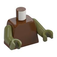 Torso, Olive Green Arms, Olive Green Hands [Plain] Rotbraun