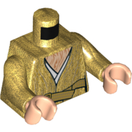 Torso Robe with Belt and Triangle Chest with Wrinkles Print (Snoke), Pearl Gold Arms, Light Nougat Hands Perlgold