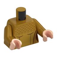 Torso, Gold Dress, Dark Brown Trim print, Pearl Gold Arms, Light Nougat Hands Perlgold