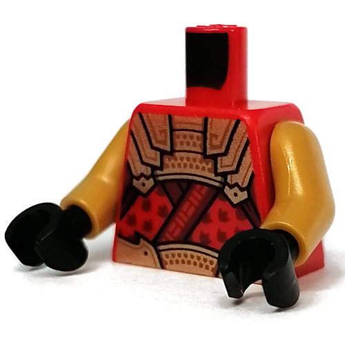 Torso Armor, Gold Belt and Chestplate over Robes print, Pearl Gold Arms, Black Hands Rot